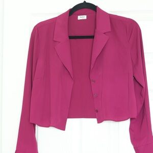 Cute light airy Talula cropped button up